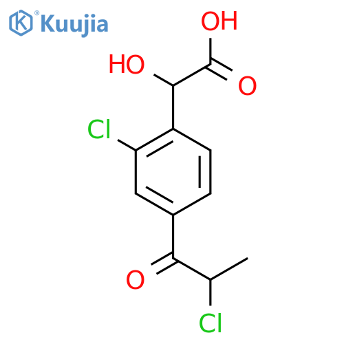 2-Chloro-4-(2-chloropropanoyl)mandelic acid structure