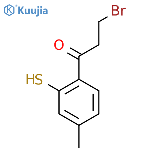 2-(3-Bromopropanoyl)-5-methylthiophenol structure