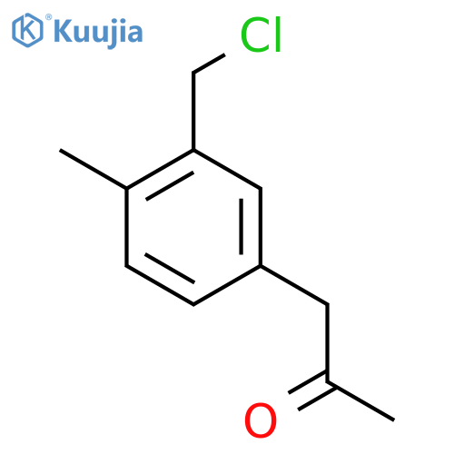 1-(3-(Chloromethyl)-4-methylphenyl)propan-2-one structure