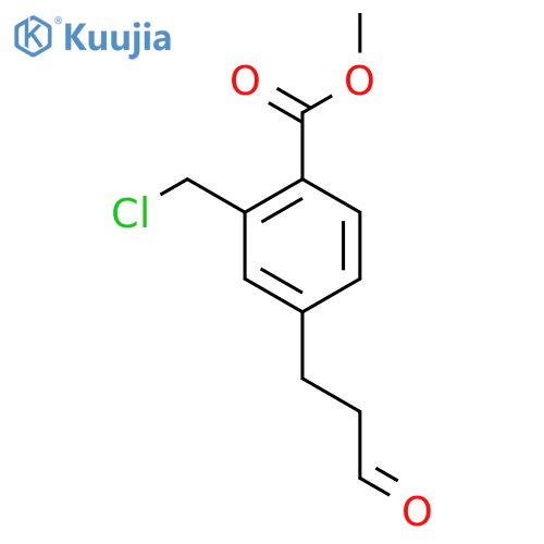 Methyl 2-(chloromethyl)-4-(3-oxopropyl)benzoate structure