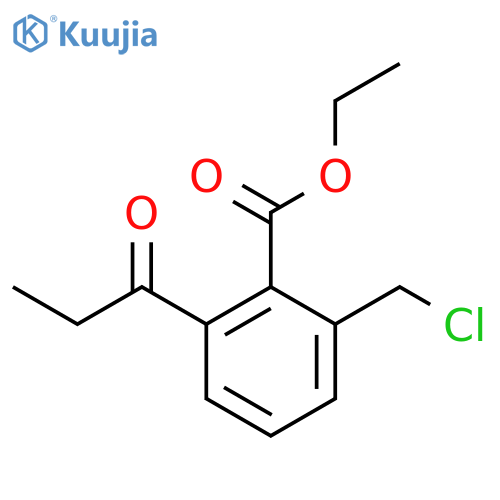 Ethyl 2-(chloromethyl)-6-propionylbenzoate structure