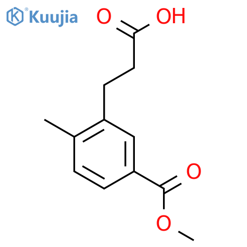 Methyl 3-(2-carboxyethyl)-4-methylbenzoate structure