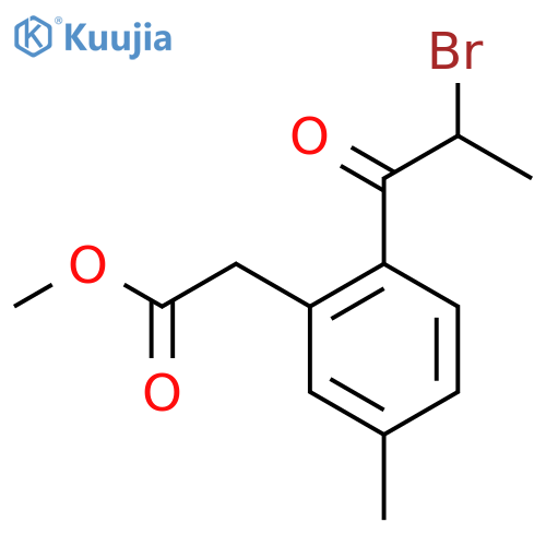 Methyl 2-(2-bromopropanoyl)-5-methylphenylacetate structure