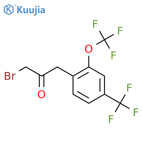 1-Bromo-3-(2-(trifluoromethoxy)-4-(trifluoromethyl)phenyl)propan-2-one structure