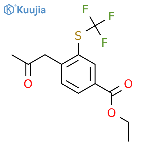 Ethyl 4-(2-oxopropyl)-3-(trifluoromethylthio)benzoate structure