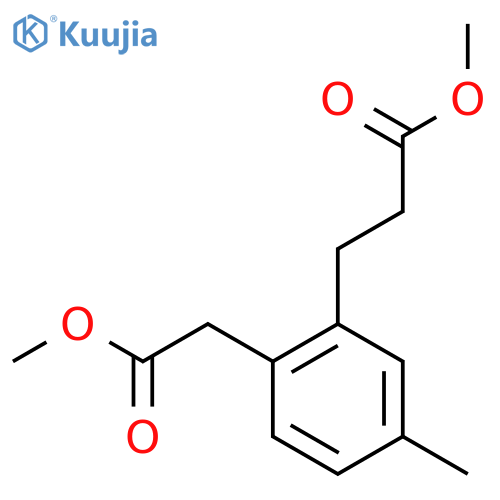 Methyl 2-(3-methoxy-3-oxopropyl)-4-methylphenylacetate structure