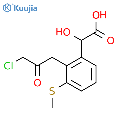 2-(3-Chloro-2-oxopropyl)-3-(methylthio)mandelic acid structure