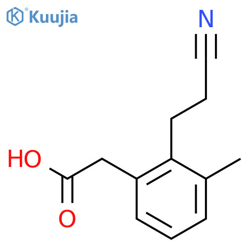 2-(2-Cyanoethyl)-3-methylphenylacetic acid structure