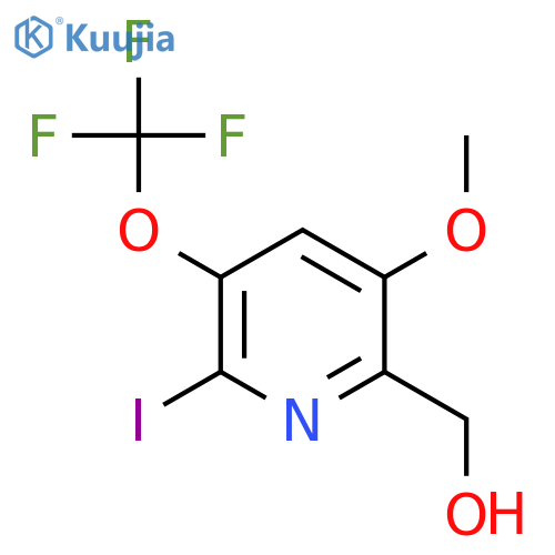2-Iodo-5-methoxy-3-(trifluoromethoxy)pyridine-6-methanol structure