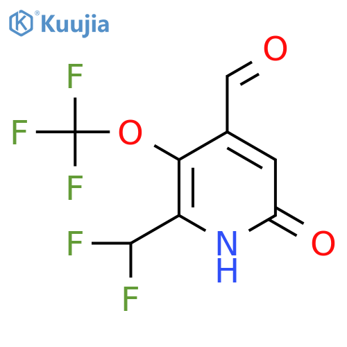 2-(Difluoromethyl)-6-hydroxy-3-(trifluoromethoxy)pyridine-4-carboxaldehyde structure