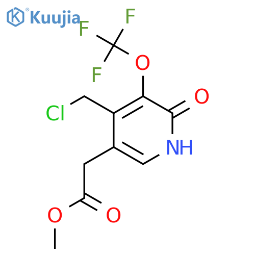 Methyl 4-(chloromethyl)-2-hydroxy-3-(trifluoromethoxy)pyridine-5-acetate structure