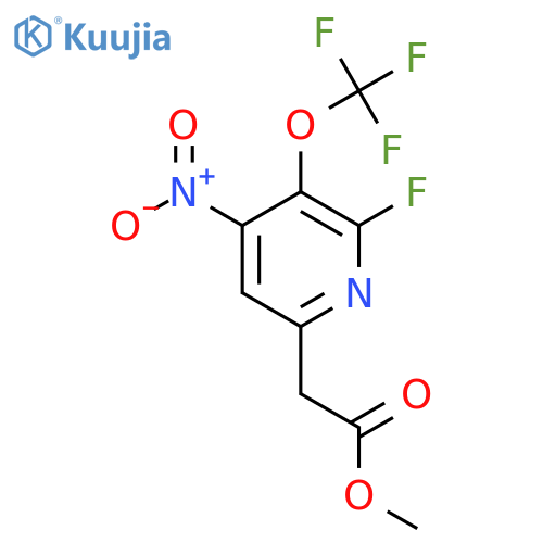 Methyl 2-fluoro-4-nitro-3-(trifluoromethoxy)pyridine-6-acetate structure