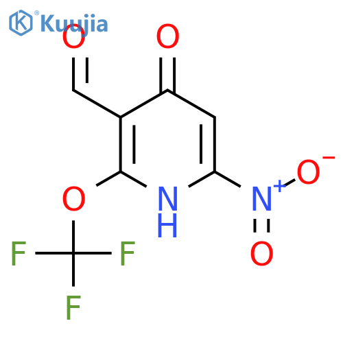 4-Hydroxy-6-nitro-2-(trifluoromethoxy)pyridine-3-carboxaldehyde structure