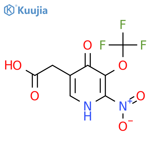 4-Hydroxy-2-nitro-3-(trifluoromethoxy)pyridine-5-acetic acid structure