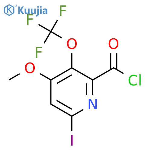 6-Iodo-4-methoxy-3-(trifluoromethoxy)pyridine-2-carbonyl chloride structure