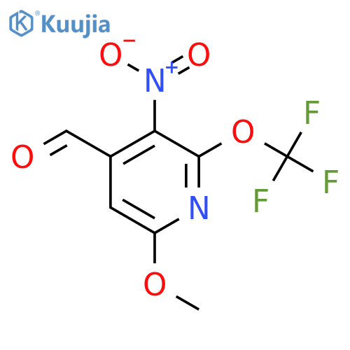 6-Methoxy-3-nitro-2-(trifluoromethoxy)pyridine-4-carboxaldehyde structure