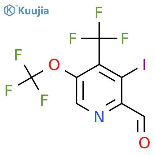 3-Iodo-5-(trifluoromethoxy)-4-(trifluoromethyl)pyridine-2-carboxaldehyde structure