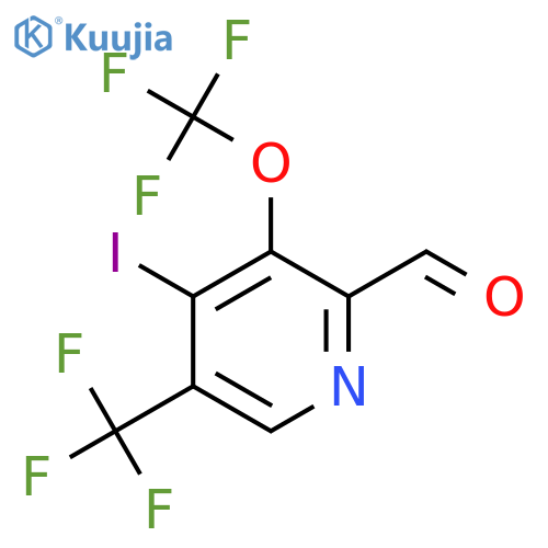 4-Iodo-3-(trifluoromethoxy)-5-(trifluoromethyl)pyridine-2-carboxaldehyde structure