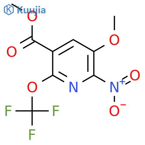Methyl 3-methoxy-2-nitro-6-(trifluoromethoxy)pyridine-5-carboxylate structure