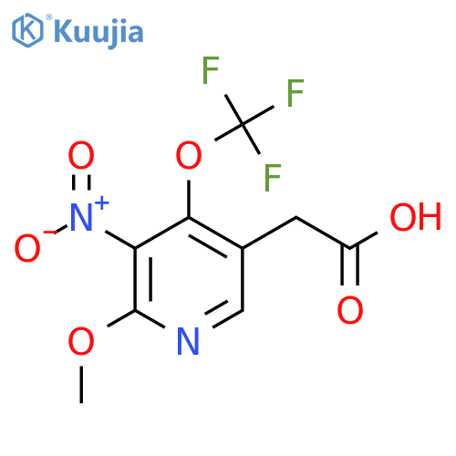 2-Methoxy-3-nitro-4-(trifluoromethoxy)pyridine-5-acetic acid structure