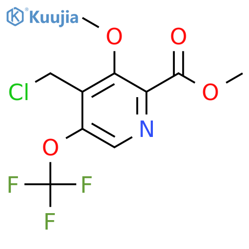 Methyl 4-(chloromethyl)-3-methoxy-5-(trifluoromethoxy)pyridine-2-carboxylate structure