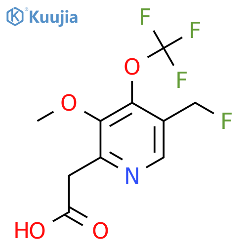 5-(Fluoromethyl)-3-methoxy-4-(trifluoromethoxy)pyridine-2-acetic acid structure