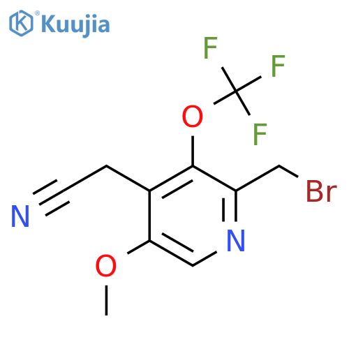 2-(Bromomethyl)-5-methoxy-3-(trifluoromethoxy)pyridine-4-acetonitrile structure
