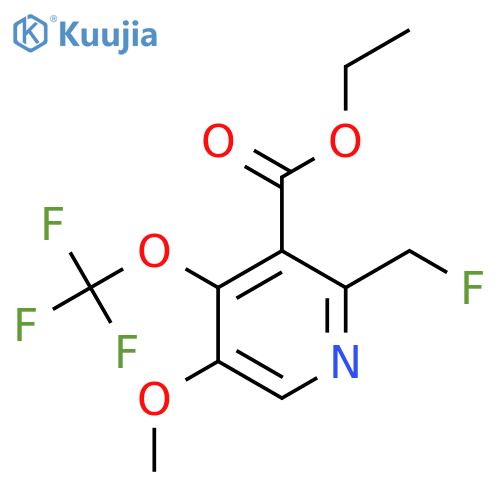 Ethyl 2-(fluoromethyl)-5-methoxy-4-(trifluoromethoxy)pyridine-3-carboxylate structure