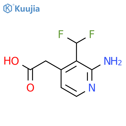 2-Amino-3-(difluoromethyl)pyridine-4-acetic acid structure