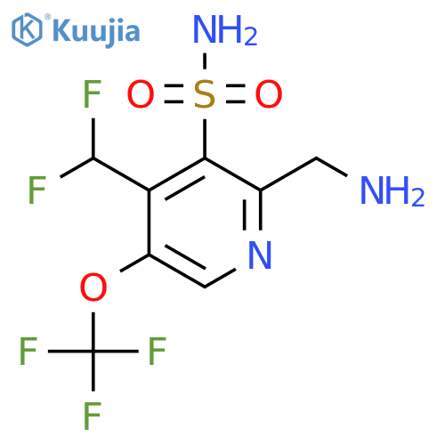 2-(Aminomethyl)-4-(difluoromethyl)-5-(trifluoromethoxy)pyridine-3-sulfonamide structure