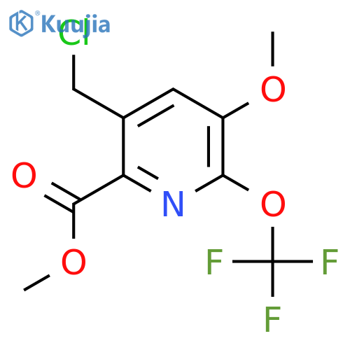 Methyl 3-(chloromethyl)-5-methoxy-6-(trifluoromethoxy)pyridine-2-carboxylate structure