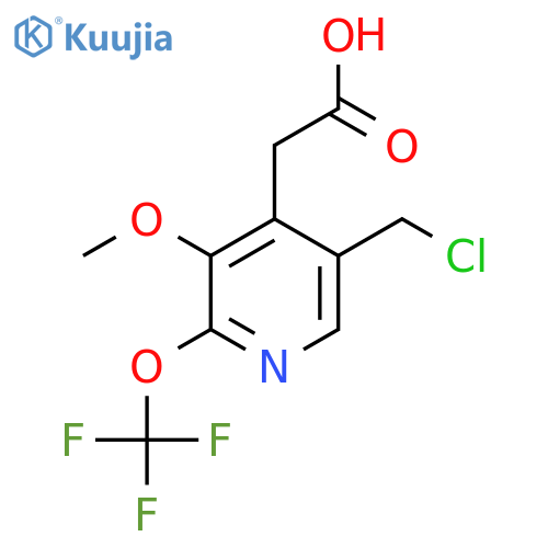 5-(Chloromethyl)-3-methoxy-2-(trifluoromethoxy)pyridine-4-acetic acid structure