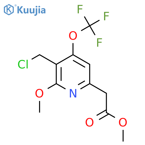 Methyl 3-(chloromethyl)-2-methoxy-4-(trifluoromethoxy)pyridine-6-acetate structure