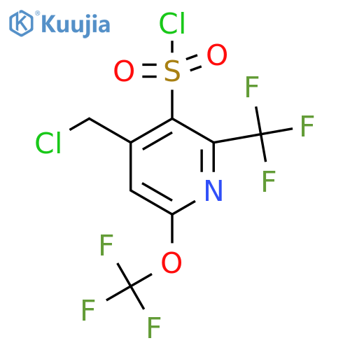 4-(Chloromethyl)-6-(trifluoromethoxy)-2-(trifluoromethyl)pyridine-3-sulfonyl chloride structure