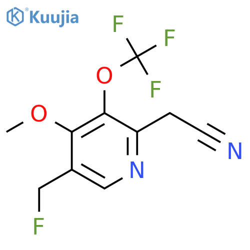 5-(Fluoromethyl)-4-methoxy-3-(trifluoromethoxy)pyridine-2-acetonitrile structure