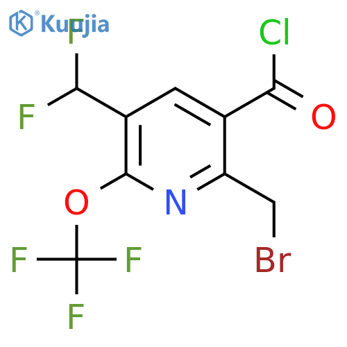 2-(Bromomethyl)-5-(difluoromethyl)-6-(trifluoromethoxy)pyridine-3-carbonyl chloride structure