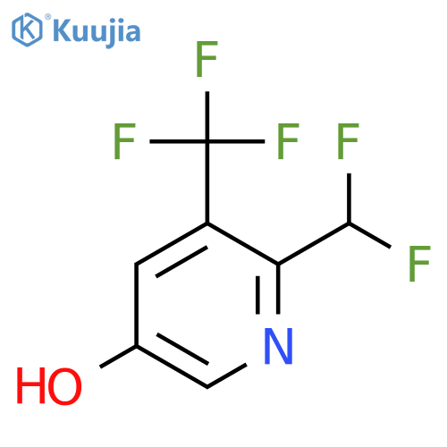 2-(Difluoromethyl)-5-hydroxy-3-(trifluoromethyl)pyridine structure