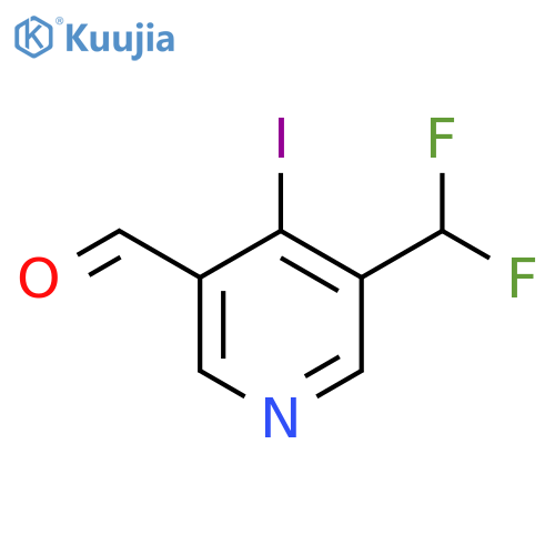 3-(Difluoromethyl)-4-iodopyridine-5-carboxaldehyde structure