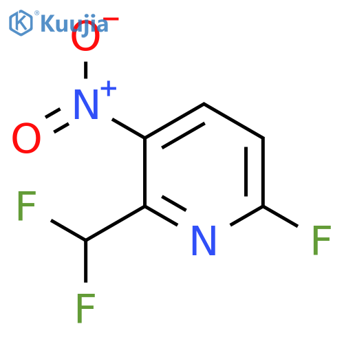 2-(Difluoromethyl)-6-fluoro-3-nitropyridine structure