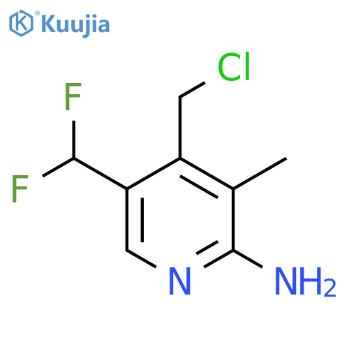 2-Amino-4-(chloromethyl)-5-(difluoromethyl)-3-methylpyridine structure