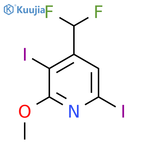 4-(Difluoromethyl)-3,6-diiodo-2-methoxypyridine structure