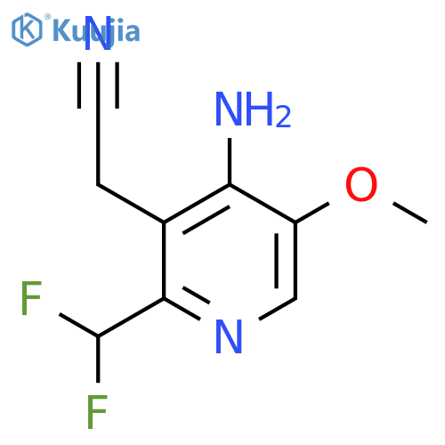 4-Amino-2-(difluoromethyl)-5-methoxypyridine-3-acetonitrile structure