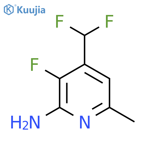 2-Amino-4-(difluoromethyl)-3-fluoro-6-methylpyridine structure