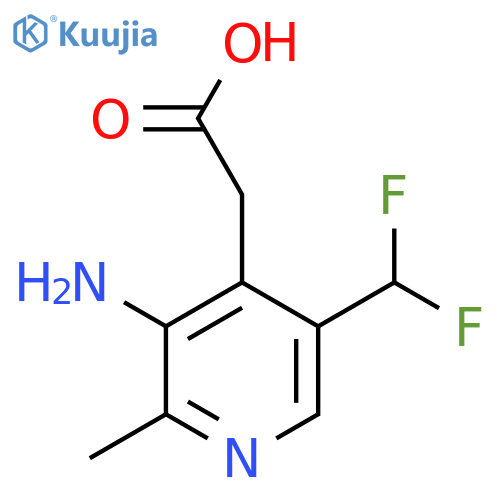 3-Amino-5-(difluoromethyl)-2-methylpyridine-4-acetic acid structure