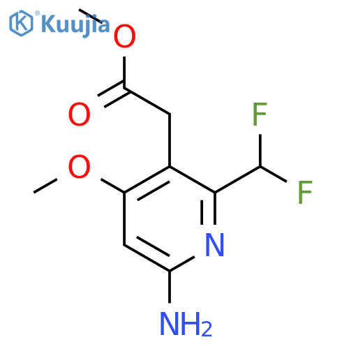 Methyl 6-amino-2-(difluoromethyl)-4-methoxypyridine-3-acetate structure