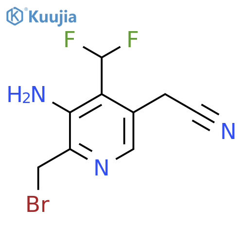 3-Amino-2-(bromomethyl)-4-(difluoromethyl)pyridine-5-acetonitrile structure