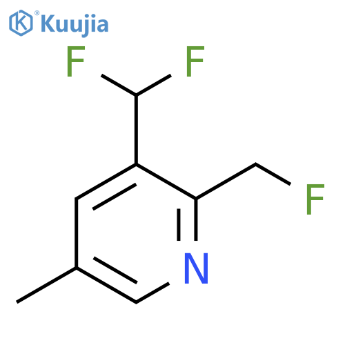 3-(Difluoromethyl)-2-(fluoromethyl)-5-methylpyridine structure