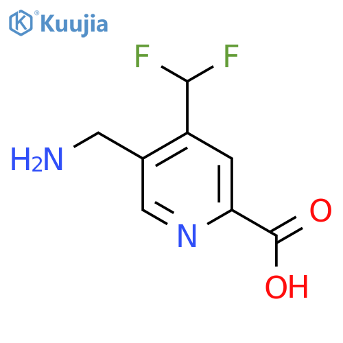 5-(Aminomethyl)-4-(difluoromethyl)pyridine-2-carboxylic acid structure