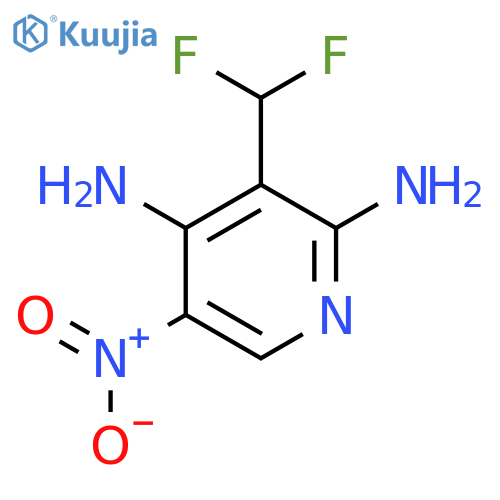 2,4-Diamino-3-(difluoromethyl)-5-nitropyridine structure