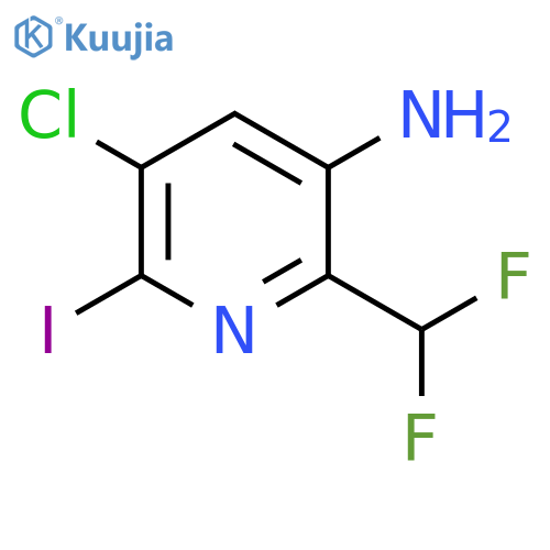 3-Amino-5-chloro-2-(difluoromethyl)-6-iodopyridine structure